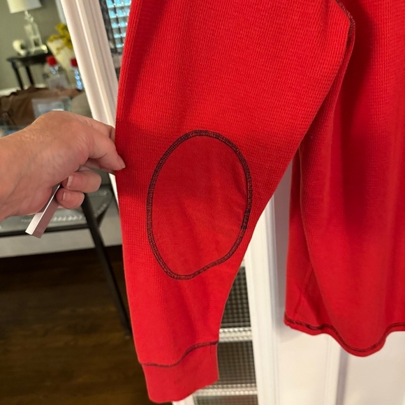 Polo Ralph Lauren Waffle Knit Shirt Mens Sz XL USA flag Red Long Sleeve - Picture 5 of 8